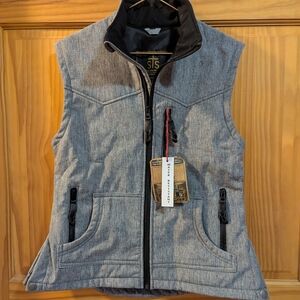 STS Ranchwear Heather Gray Vest with Black Trim